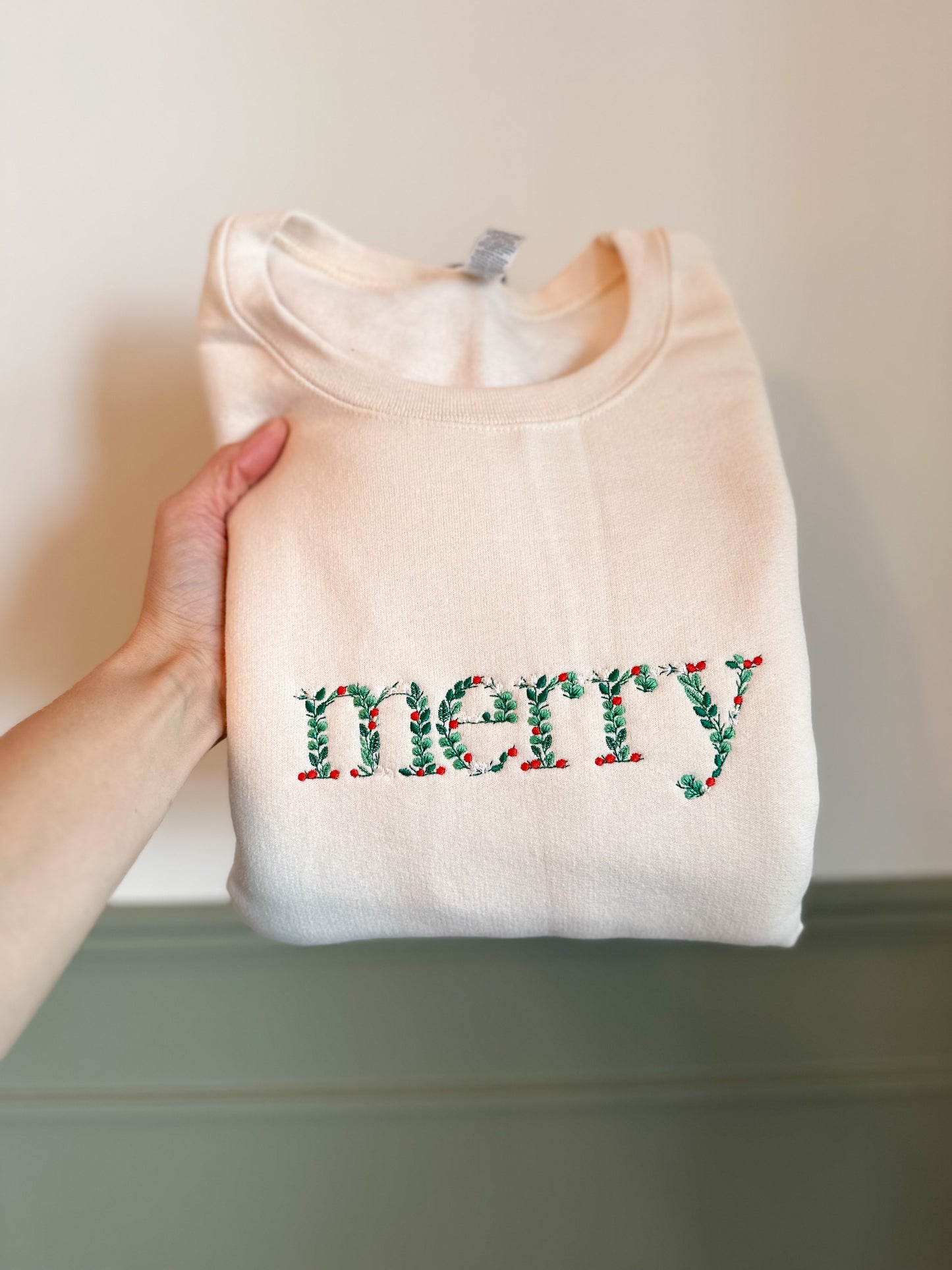 Merry Embroidered Sweatshirt