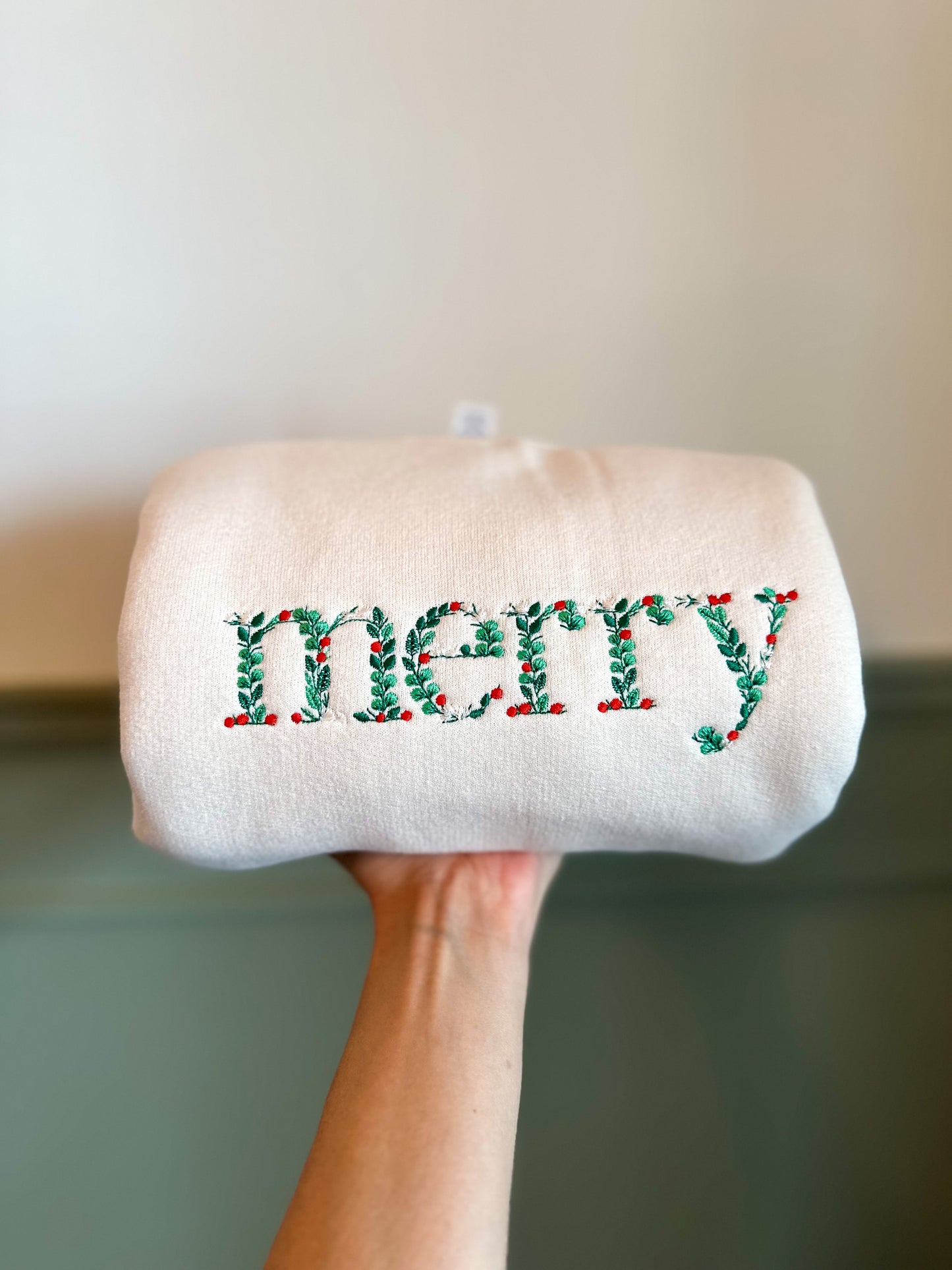 Merry Embroidered Sweatshirt